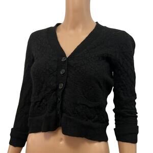 INCALPACA TPX 100% EXTRA BABY ALPACA CARDIGAN‎ SWEATER SIZE S